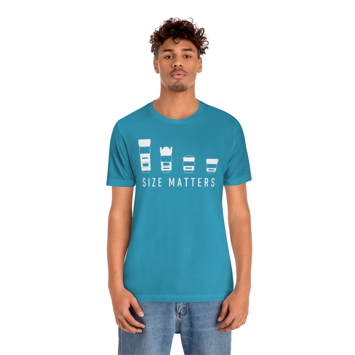 Size Matters - Light Print - Unisex Jersey Short Sleeve Tee