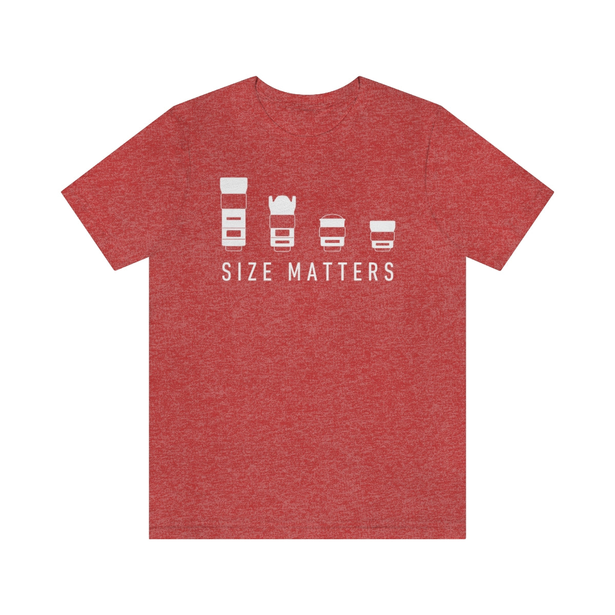 Size Matters - Light Print - Unisex Jersey Short Sleeve Tee