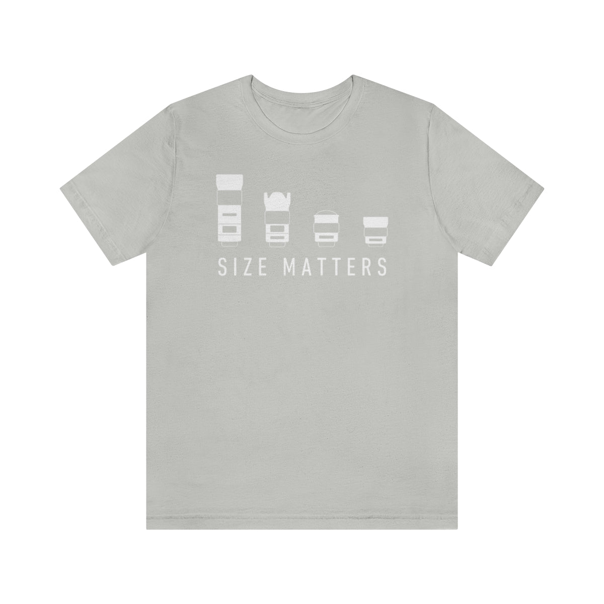 Size Matters - Light Print - Unisex Jersey Short Sleeve Tee