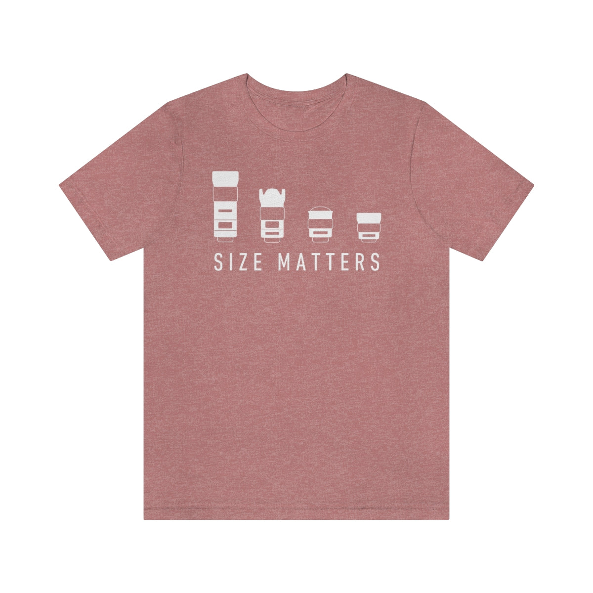 Size Matters - Light Print - Unisex Jersey Short Sleeve Tee