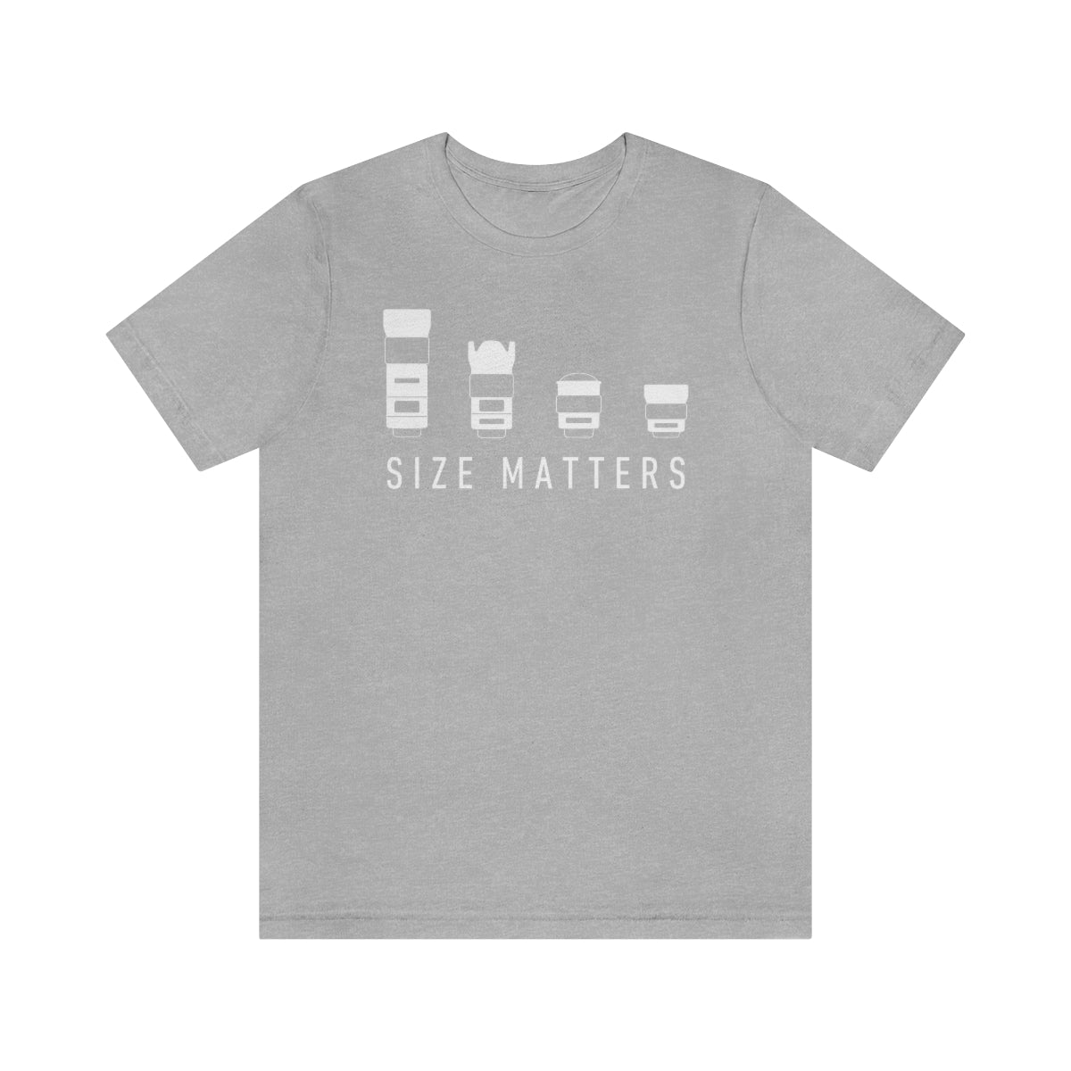 Size Matters - Light Print - Unisex Jersey Short Sleeve Tee