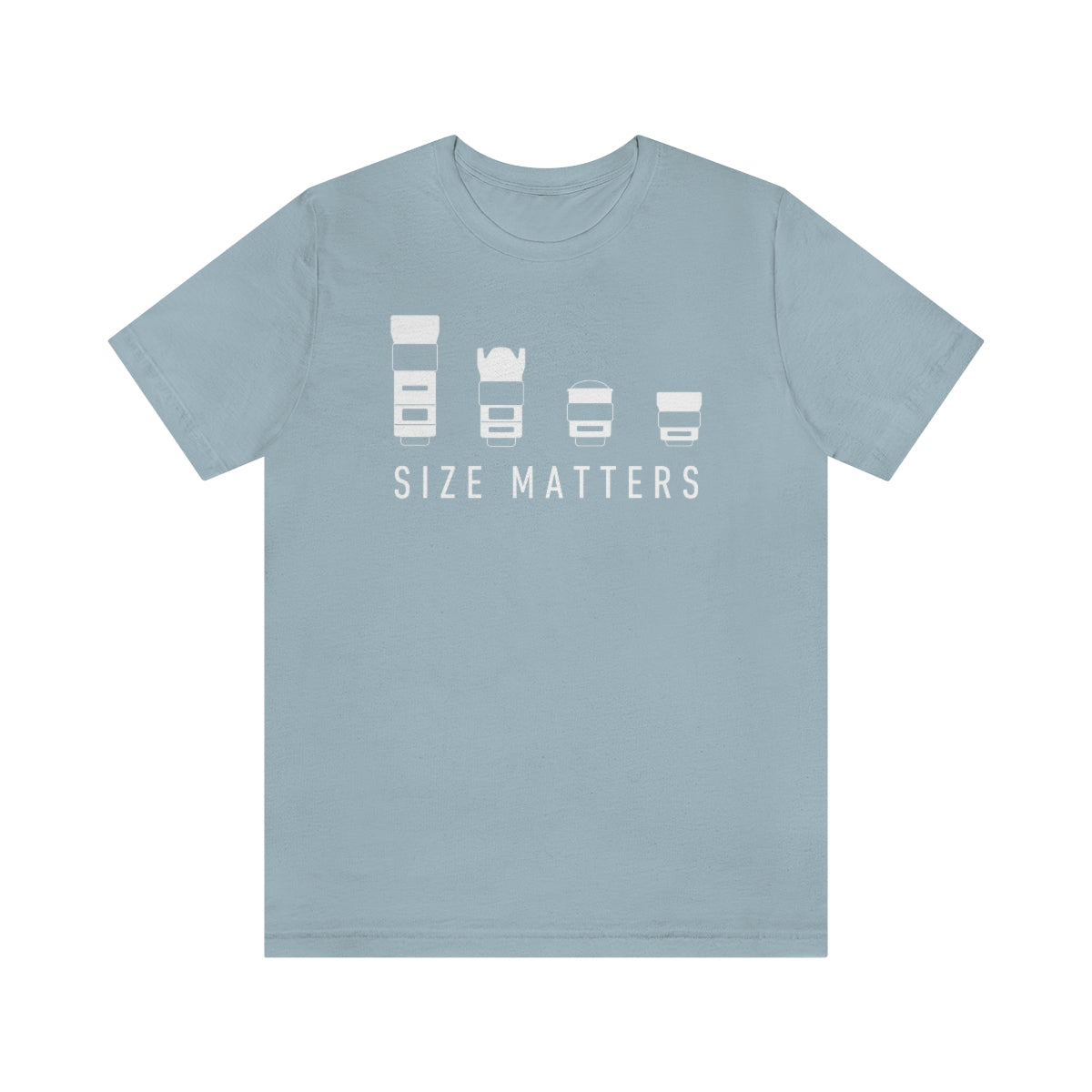 Size Matters - Light Print - Unisex Jersey Short Sleeve Tee